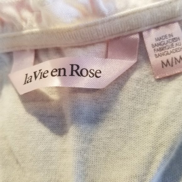 La Vie En Rose "You Will Forever Be My Always" Light Pajamas, Top and Bottoms - Picture 5 of 5